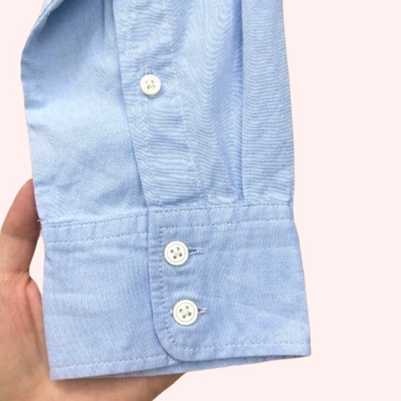 Gap Boyfriend fitted Oxford Blue Button Down Shirt - Picture 6 of 15